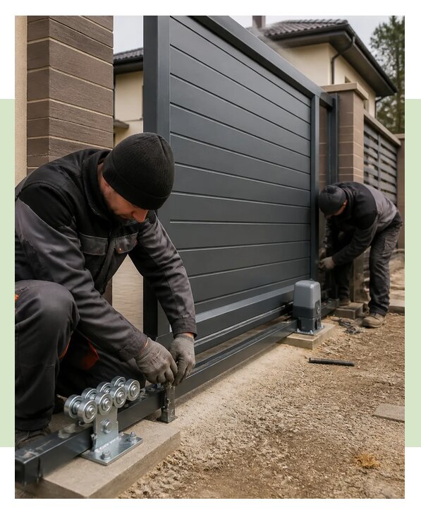 Профессиональная замена откатных ворот на объекте в Новоуральске